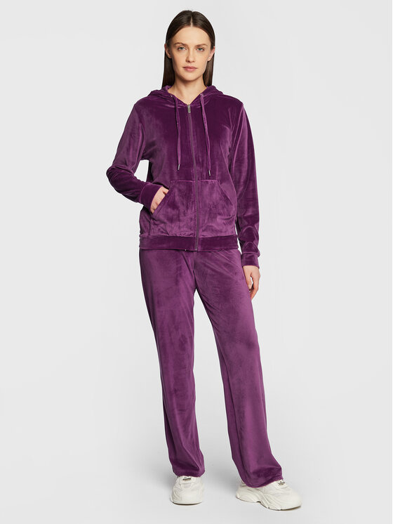 B.young Purple Velour Tracksuit