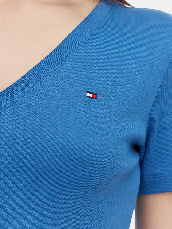 Tommy Hilfiger Tommy Hilfiger Majica New Cody WW0WW40584 Modra Slim Fit