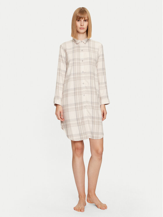 Selmark Selmark Camicia da notte Nordic P7063 Écru Regular Fit