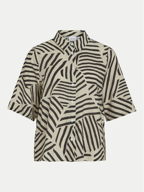 Vila Vila Camicia Sasja 14102850 Beige Loose Fit