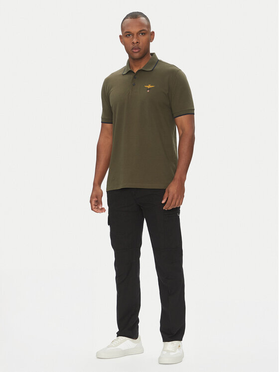 Aeronautica Militare Aeronautica Militare Polo marškinėliai 251PO1308P82 Chaki Regular Fit
