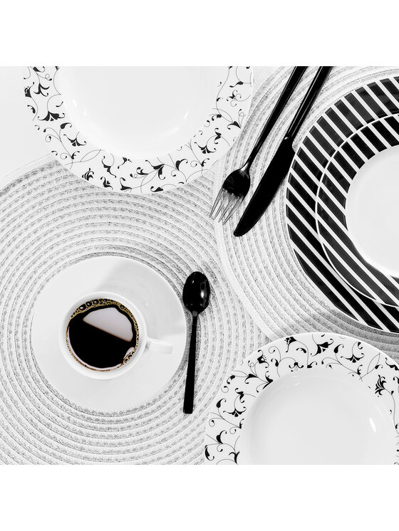Ćmielów Design Studio Ćmielów Design Studio Filiżanka ze spodkiem Cosmopolitan Oriental Czarny