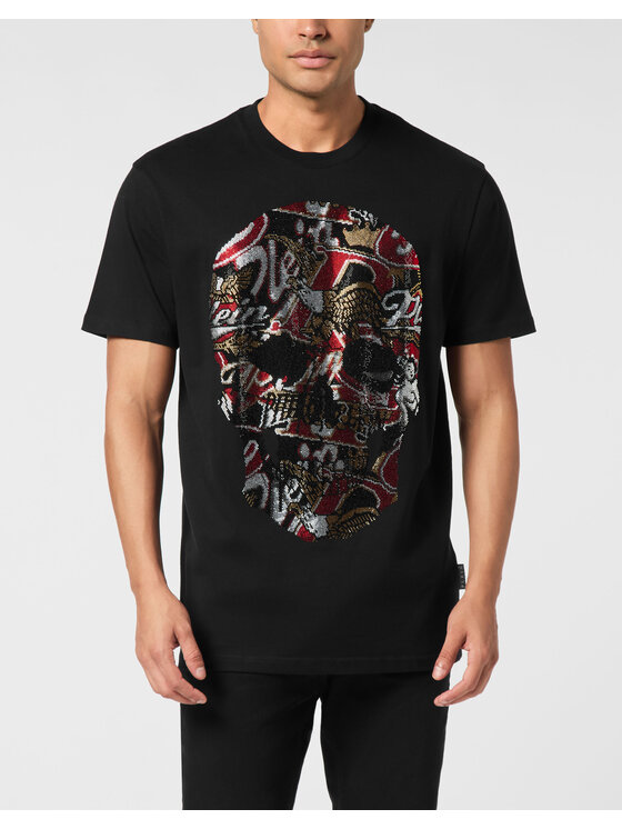 PHILIPP PLEIN PHILIPP PLEIN T-Shirt 26235 Czarny Regular Fit