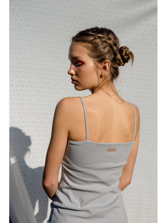 LaLupa LaLupa Sukienka codzienna LA062 Srebrny Comfortable Fit