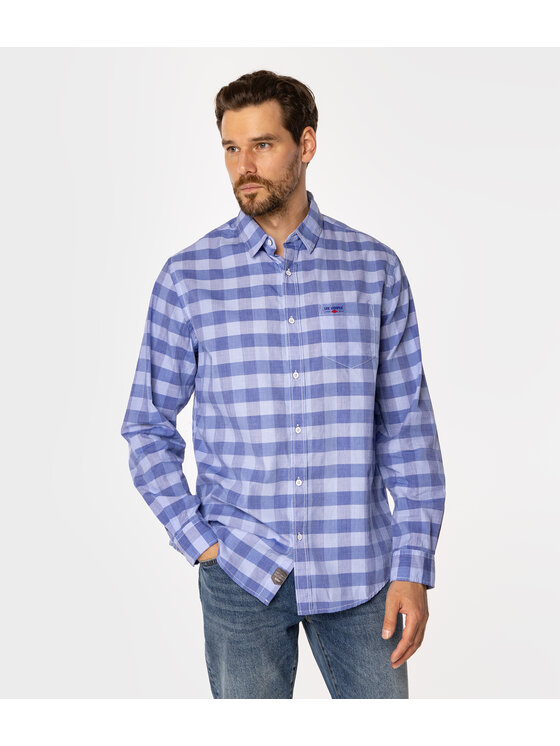 Lee Cooper Lee Cooper Koszula WILL Niebieski Regular Fit