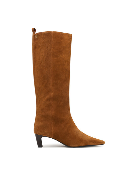 Tommy Hilfiger Tommy Hilfiger Ratsasaapad Kitten Heel Suede High Boot FW0FW09655 Helepruun