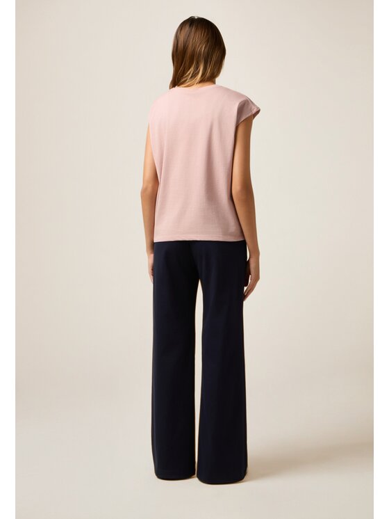 Oltre Oltre T-Shirt G032J004392N006 Różowy Regular Fit