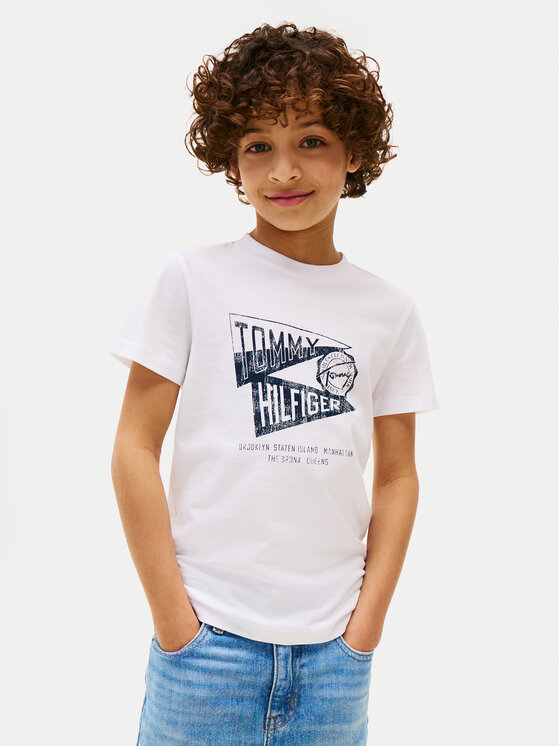 Tommy Hilfiger Tommy Hilfiger T-Shirt Graphic KB0KB09719 Bílá Regular Fit