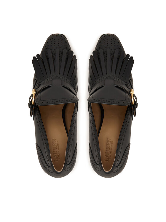 LAUREN RALPH LAUREN LAUREN RALPH LAUREN Pusbačiai Colleen Perforated Calfskin Kiltie Pump 802P02364002 Juoda