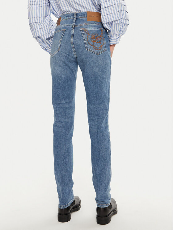 Munthe Munthe Jeans hlače Taulu 243143124308 Modra Slim Fit