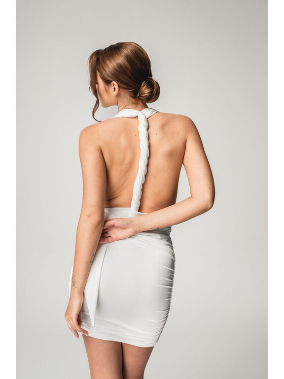 Aurora Aurora Koktejlové šaty Aria multiway Bílá Feminine Fit