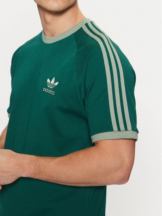 adidas adidas Tričko adicolor Classics 3-Stripes JN7017 Zelená Slim Fit