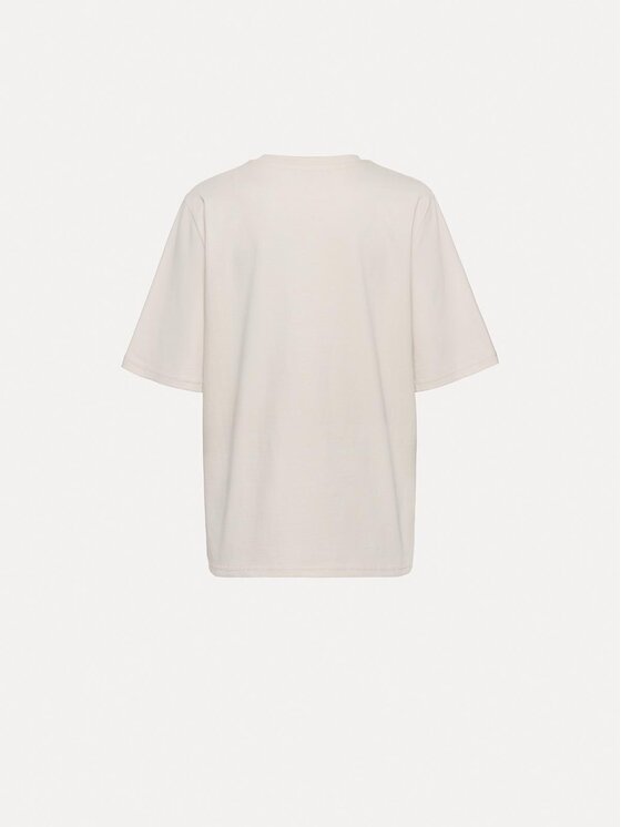 La Mania La Mania T-shirt LUCY Crema Basic Fit