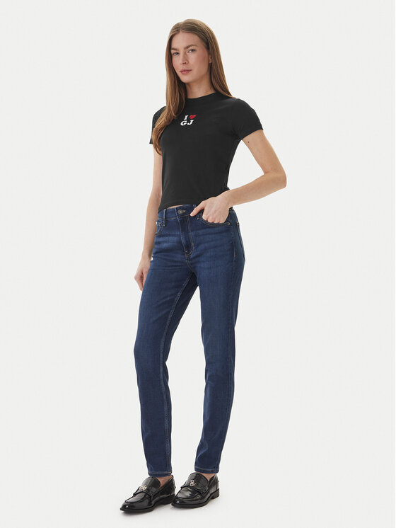 Guess Jeans Guess Jeans Tričko W6GIB1 J1314 Čierna Slim Fit