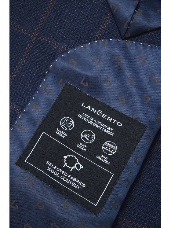Lancerto Lancerto Marynarka Modesto MA073224000008 Granatowy Slim Fit
