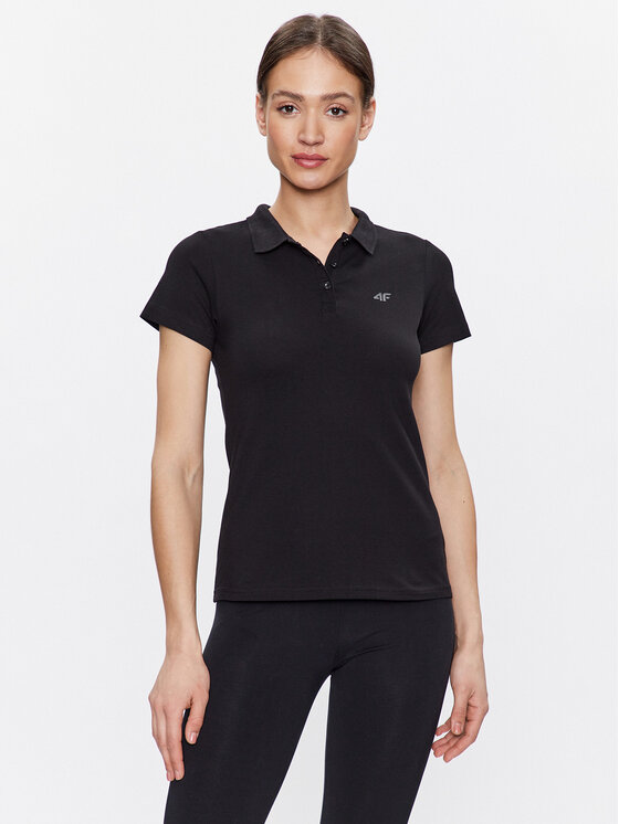 4F 4F Polokošeľa H4Z22-TSD355 Čierna Regular Fit