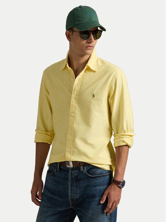 Polo Ralph Lauren Polo Ralph Lauren Marškiniai 710795462004 Geltona Custom Fit