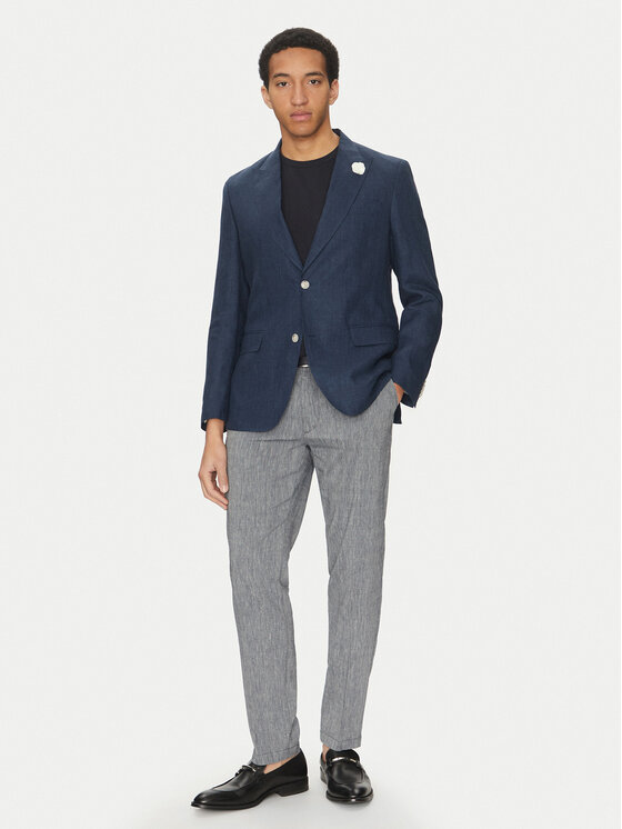 BOSS BOSS Текстилни панталони C-Kane 50540480 Тъмносин Slim Fit