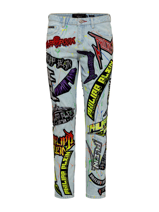 PHILIPP PLEIN PHILIPP PLEIN Jeansy 21885 Niebieski jasny Boyfriend Fit