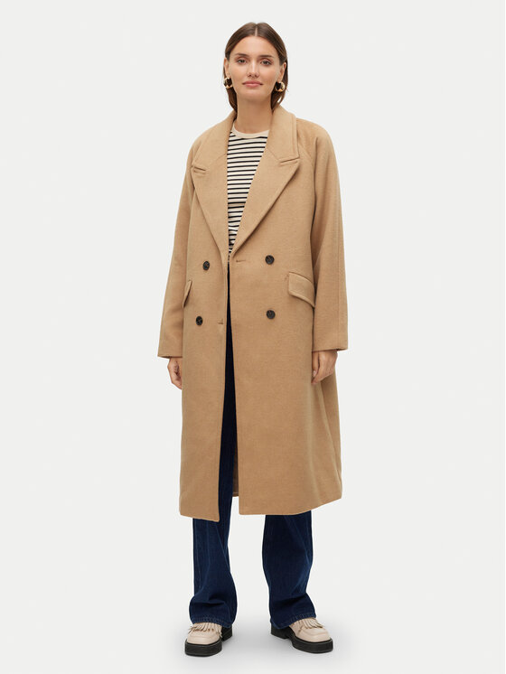 Vero Moda Volneni Plašč Harper 10320446 Bež Regular Fit