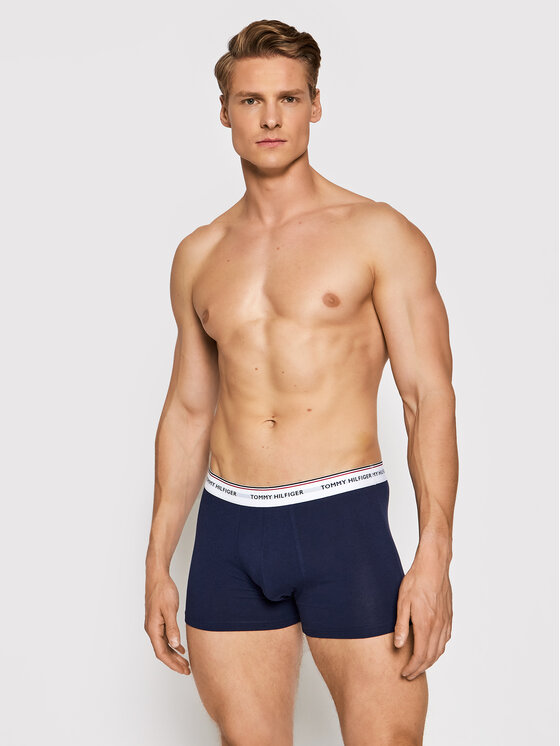 Tommy Hilfiger Tommy Hilfiger Komplet 3 par bokserek 3P Trunk 1U87903842 Granatowy
