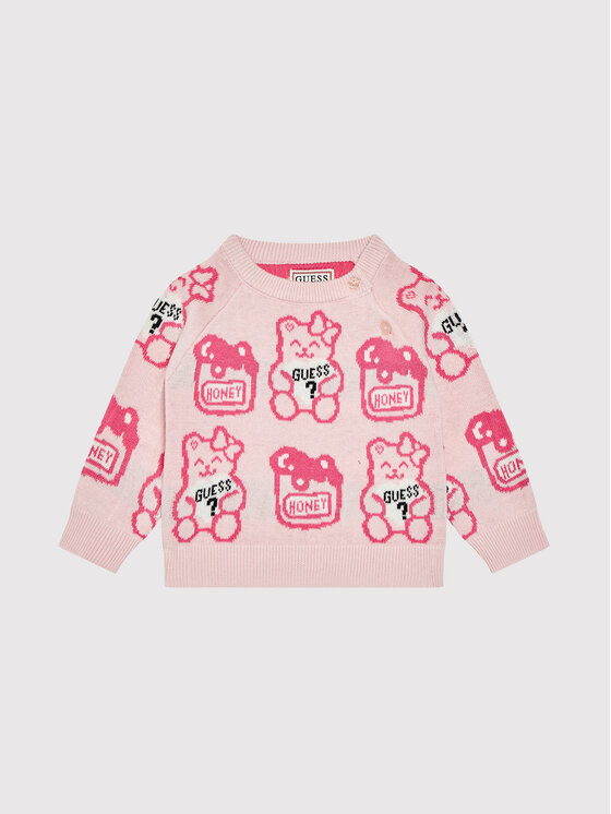 Guess Guess Sweater H1YT01 Z2S40 Rózsaszín Regular Fit