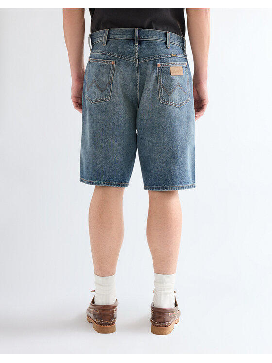 Wrangler Wrangler Szorty jeansowe COWBOY SHORTS Niebieski Straight Leg