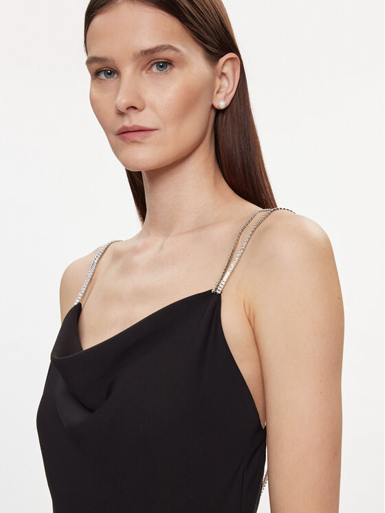 Nissa Nissa Večerní šaty RS14746 Černá Slim Fit