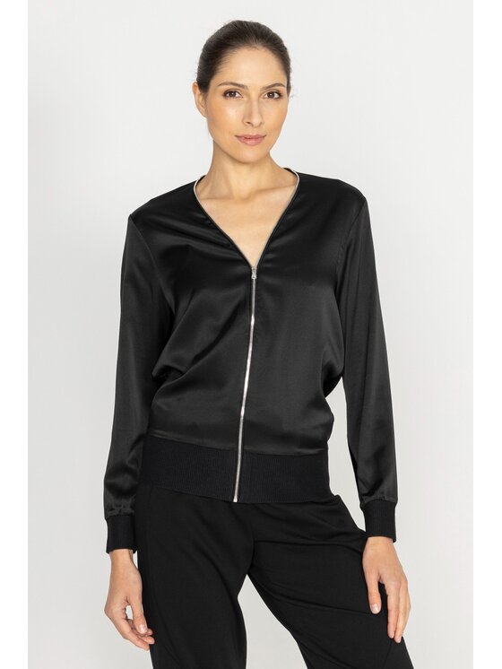 Deni Cler Milano Deni Cler Milano Bluza T-DC-W457-D5-80-90-1 Czarny Regular Fit