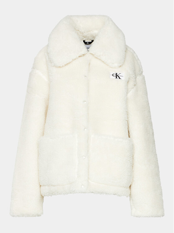 Calvin Klein Jeans Calvin Klein Jeans Demisezoninė striukė J20J221893 Écru Relaxed Fit