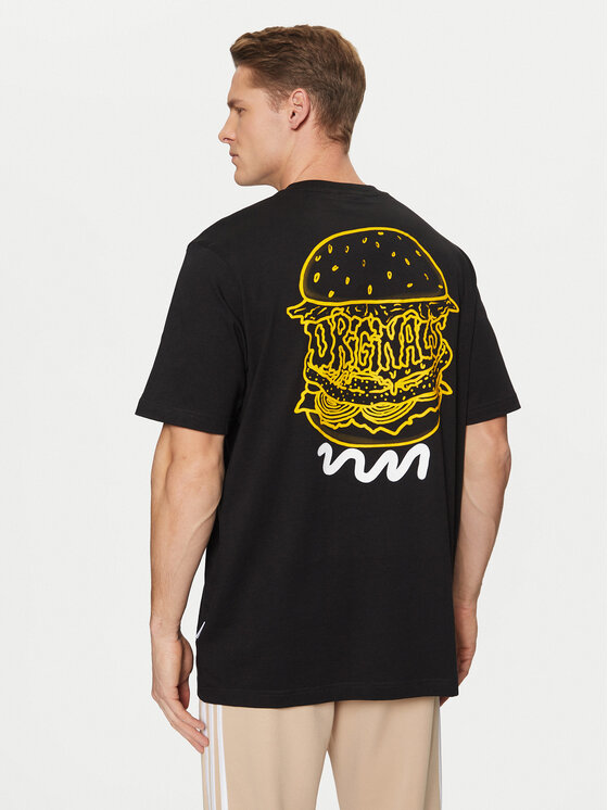 adidas adidas T-Shirt Street B JP2672 Czarny Loose Fit