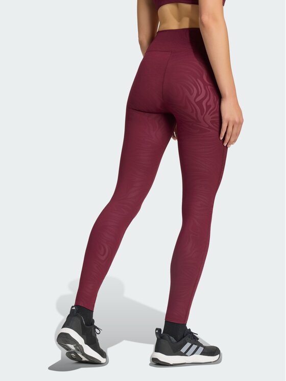 adidas adidas Legginsy 165295 Czerwony Fitted Fit