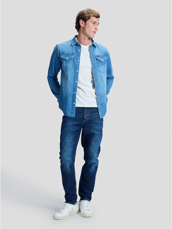 Lee Lee Jeansy AUSTIN Niebieski Slim Fit
