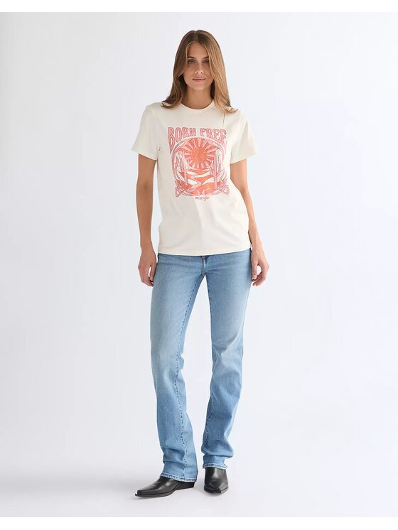 Wrangler Wrangler T-Shirt GRAPHIC TEE Biały Regular Fit