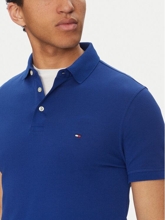 Tommy Hilfiger Tommy Hilfiger Поло 1985 MW0MW17771 Голубий Slim Fit