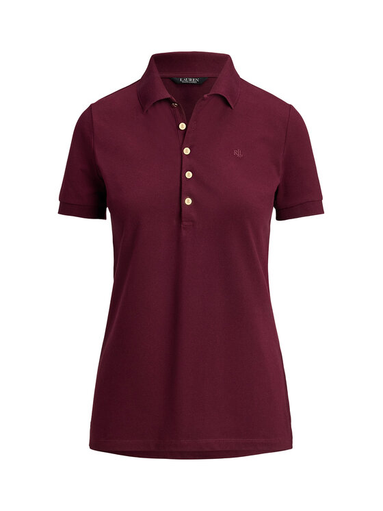 LAUREN RALPH LAUREN LAUREN RALPH LAUREN Тениска с яка и копчета 200679219108 Бордо Regular Fit