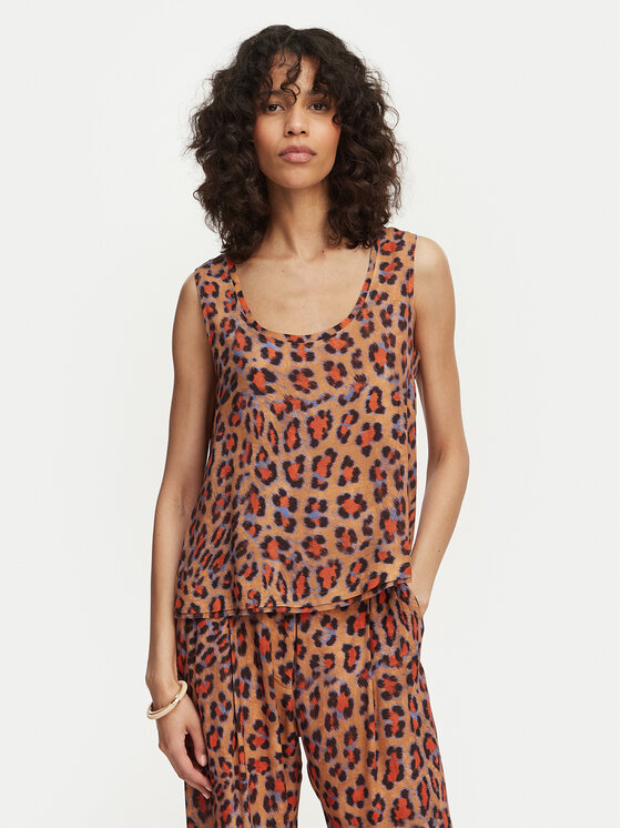 LOLA CASADEMUNT LOLA CASADEMUNT топ MS2615033 Кафяв Regular Fit