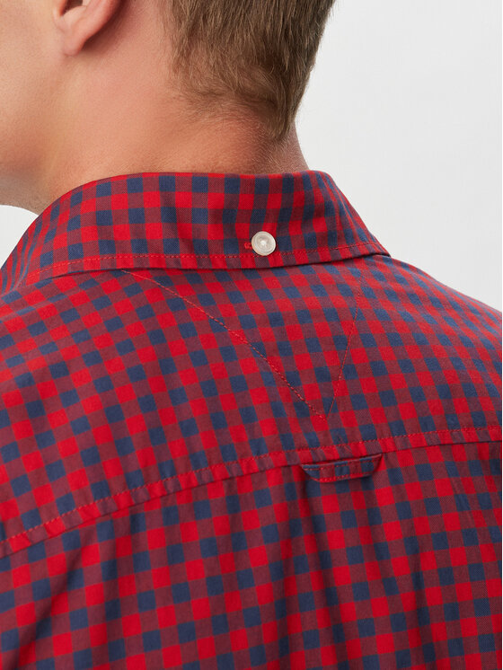 Tommy Jeans Tommy Jeans Koszula Check Oxford DM0DM23516 Bordowy Regular Fit