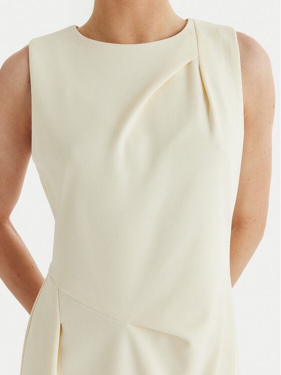 Calvin Klein Calvin Klein Koktejlové šaty LV044F018G Béžová Slim Fit