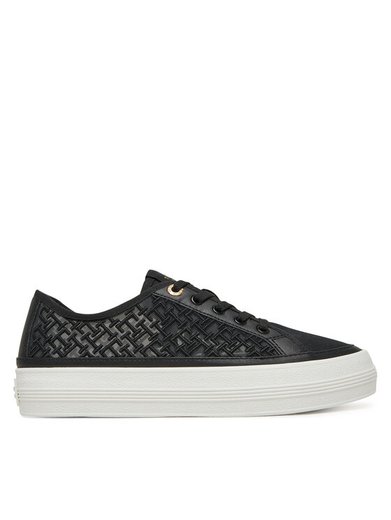 Sneakers Tommy Hilfiger Vulc Embroidered Sneaker FW0FW08685 Negru