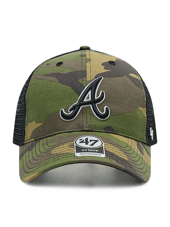 47 Brand 47 Brand Бейсболка MLB Atlanta Braves Branson Trucker B-CBRAN01GWP-CMB Зелений