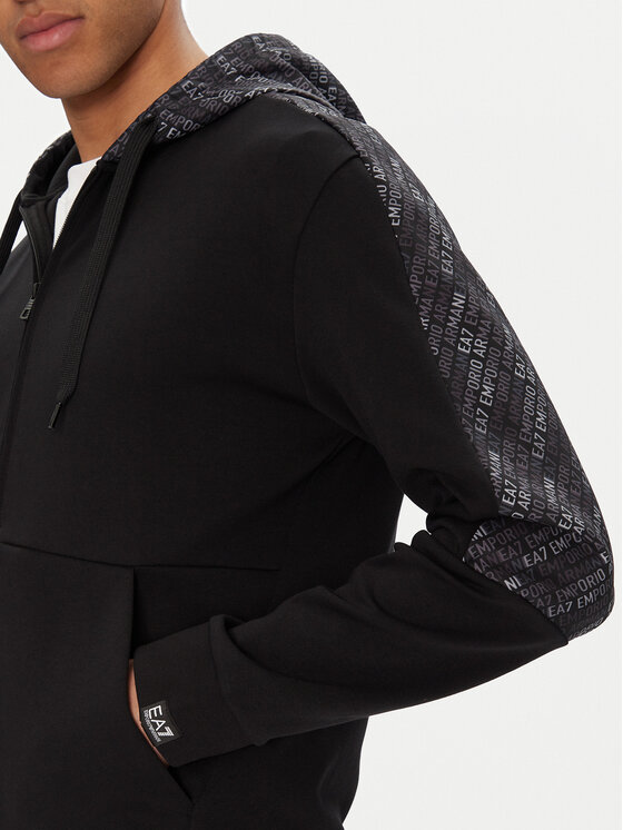 EA7 Emporio Armani EA7 Emporio Armani Džemperis ar kapuci 7M000209 AF12660 UC001 Melns Modern Fit