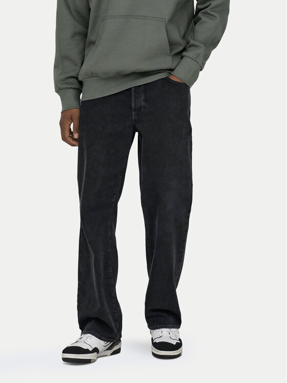 Only & Sons Only & Sons Jeansy Fade 22026778 Černá Loose Fit