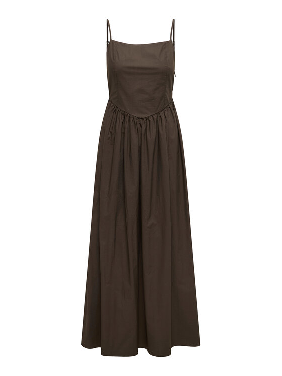ONLY ONLY Vasarinė suknelė Likara 15371869 Tamsiai ruda Regular Fit