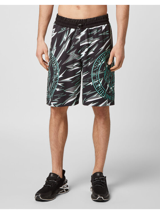 Plein Sport Plein Sport Pantaloncini 2061 Nero Jogger Fit
