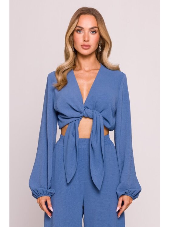 Made of Emotion Made of Emotion Top M861 Granatowy Cropp Fit