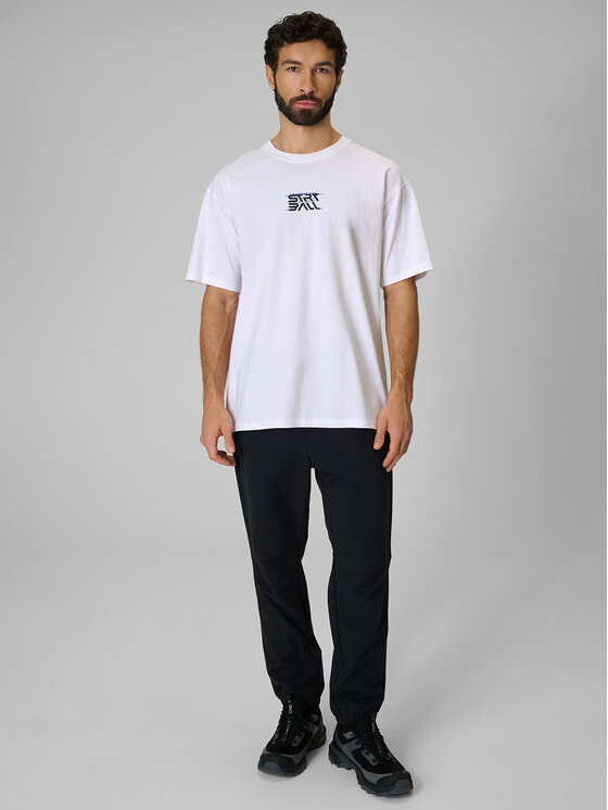 4F 4F T-Shirt ESSENTIALS Biały Loose Fit