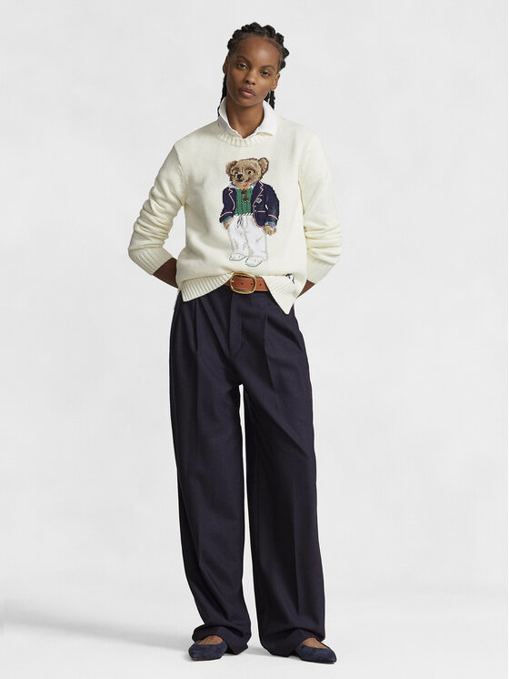 Polo Ralph Lauren Pullover Riv Bear Po 211924417001 Écru Relaxed