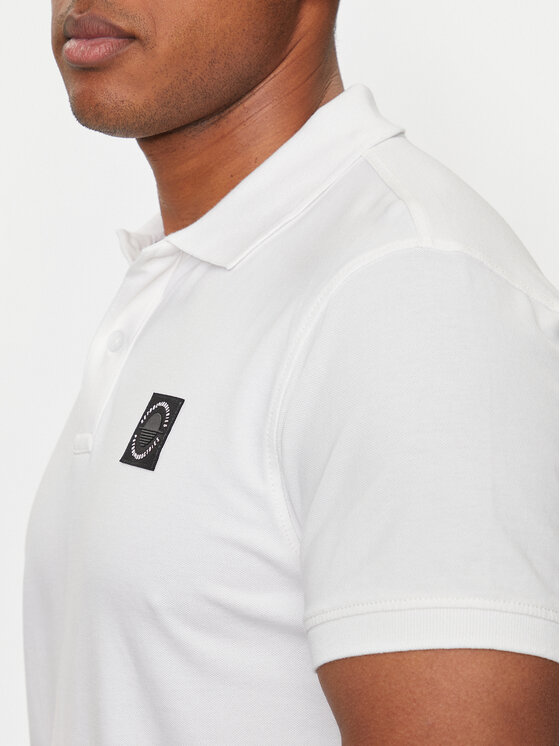 Petrol Industries Petrol Industries Polo M-1040-POL945 Biały Slim Fit