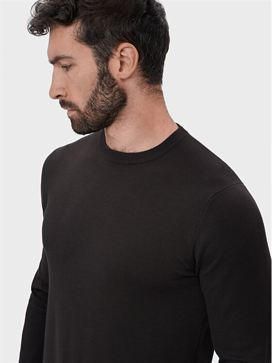 Evenemen Evenemen Sweter Round Neck Brązowy Slim Fit